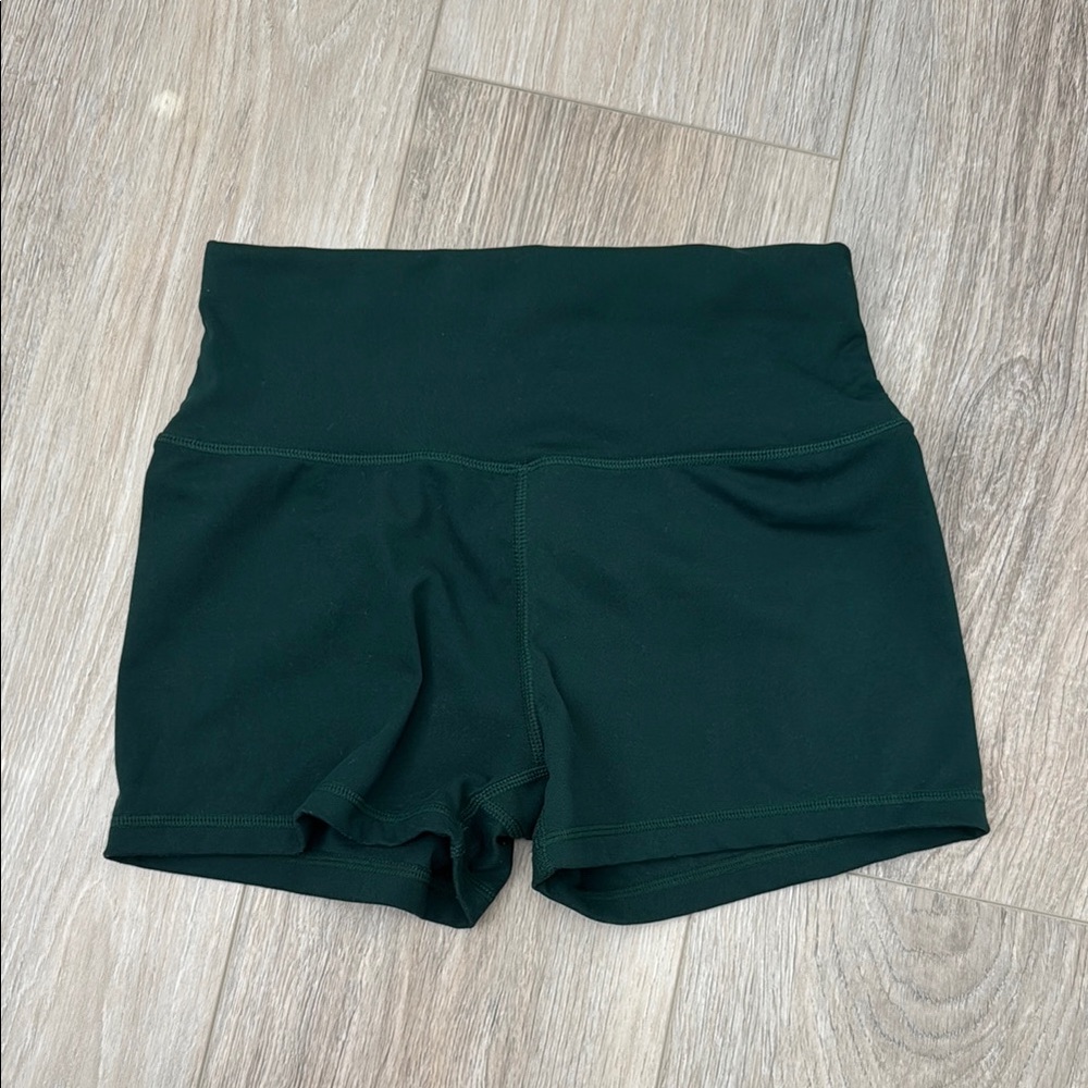 Dark Green Women's Short Biker Shorts